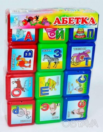 Кубики "Абетка 12 шт" укр. 06042 (24) "M-TOYS"
Практические у всех в детстве сре. . фото 1