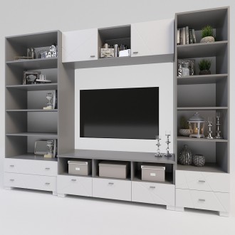 Модульная мебель Х-Скаут (комплект)
Цвет корпуса/фасада: серый/белый мат
В данно. . фото 2