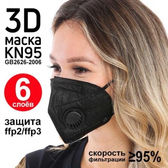  Защитите себя и своих близких!
Респиратор-маска KN95 - это защитное средство, д. . фото 2