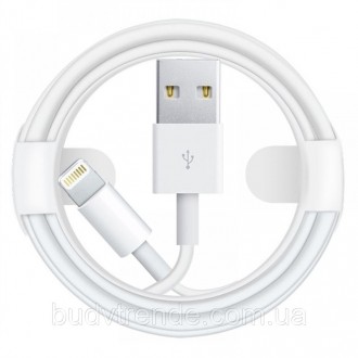 Уценка Дата кабель Foxconn для Apple iPhone USB to Lightning (AAA grade) (1m) (b. . фото 2
