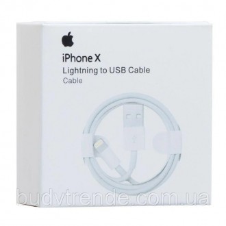 Уценка Дата кабель Foxconn для Apple iPhone USB to Lightning (AAA grade) (1m) (b. . фото 4