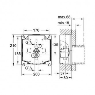 Зливний механізм для пісуара Grohe Rapido UMB 38787000 являє собою комплект чорн. . фото 3