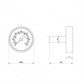 Термометр ICMA Арт. 206 призначений для вимірювання температури. Термометри отри. . фото 3