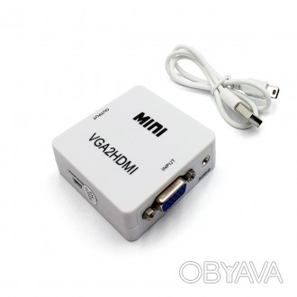 HDMI - VGA Конвертер VGA в HDMI подходит для подключения устройств с выходом VGA. . фото 1