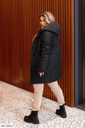Женская Зимняя Куртка Батал с капюшоном Черная, Серая, Бордовая
Код 015413
Разме. . фото 8