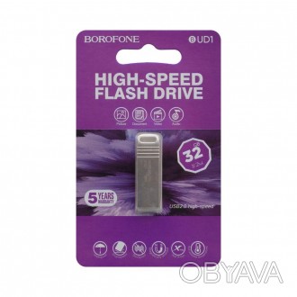 Usb Flash Drive Borofone BUD1 32GB - современный, прочный и надежный аксессуар. . . фото 1