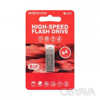 Usb Flash Drive Borofone BUD1 64GB идеально подходит для хранения и переноса инф. . фото 1