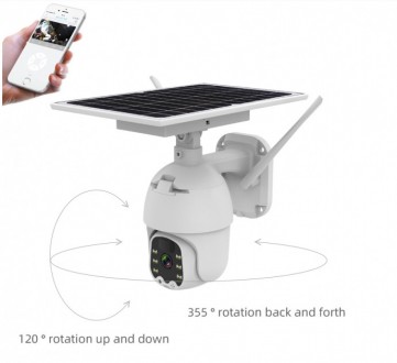 Камера видеонаблюдения Camera Q5 2mp | C солнечной панелью Solar Panel и WI-FI Ф. . фото 4