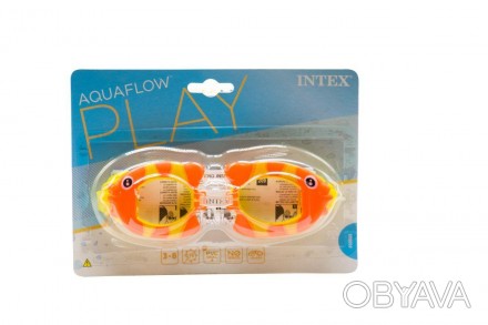 Очки для плавания "Рыбки". Изготовлены из гипоалергенного пластика с анти-запоте. . фото 1