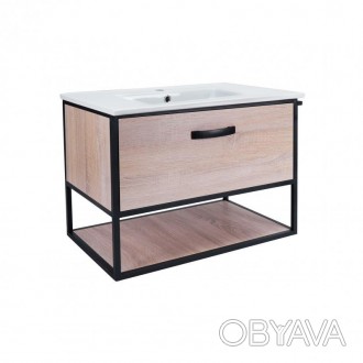 Комплект Qtap Taurus 800х580х437 Whitish oak Підвісна тумба + раковина урізна QT. . фото 1