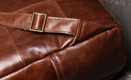 
Мужской городской рюкзак из натуральной кожи, качественный повседневный кожаный. . фото 11