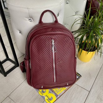 Рюкзак Maxi на 2 отдела формaт A4 
 Фурнитура - серебро, размеры 27*36*13 см, эк. . фото 2