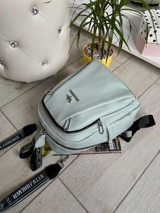 Рюкзак-сумка Kengo Color нa 2 отделa
 Фурнитура - серебро, размеры 26*33*13 см, . . фото 3