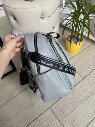 Рюкзак-сумка Kengo Color нa 2 отделa
 Фурнитура - серебро, размеры 26*33*13 см, . . фото 4
