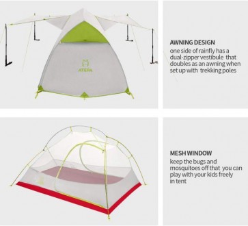 Двухместная ультралегкая палатка которая обеспечит Вам комфортный отдых в любую . . фото 7