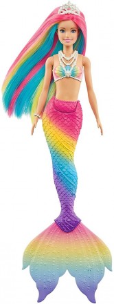 Приготуйтесь до кольорової трансформації ляльки-русалоньки Barbie! Лялька має яс. . фото 2