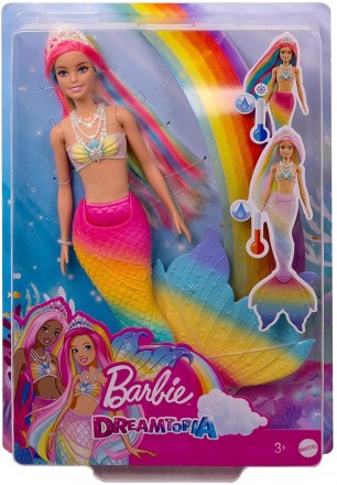 Приготуйтесь до кольорової трансформації ляльки-русалоньки Barbie! Лялька має яс. . фото 5