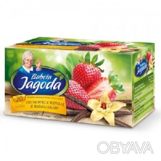 Чай ягодный Grandma's Tea клубника и Мадагаскарская ваниль - вкусный витаминный . . фото 1