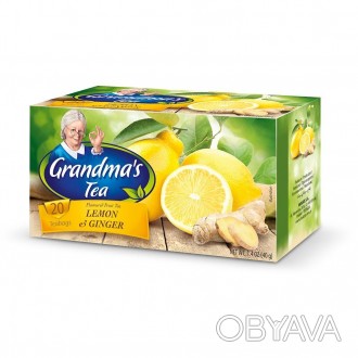 Чай фруктовый Grandma's Tea лимон и имбирь - вкусный фруктово-имбирный чай, клад. . фото 1