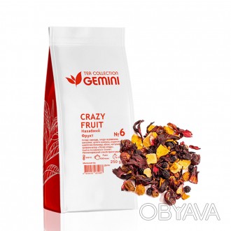 Чай фруктовый Gemini Tea Collection Наглый фрукт (Crazy Fruit) - это смесь лепес. . фото 1
