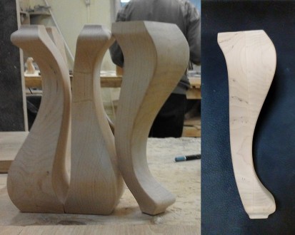Изящная фигурная мебельная ножка из дерева, классической формы "кабриоль&qu. . фото 6