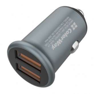 Зарядное устройство ColorWay 2USB Quick Charge 3.0 (36W) Gray (CW-CHA036Q-GR). . фото 4
