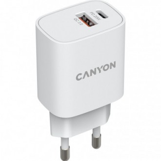 Зарядное устройство Canyon PD 20W/QC3.0 18W (CNE-CHA20W04). . фото 2