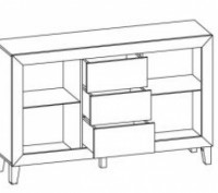 Комод 2В3Ш Далия Мебель Сервис - удобная и практичная мебель, характеризующаяся . . фото 3