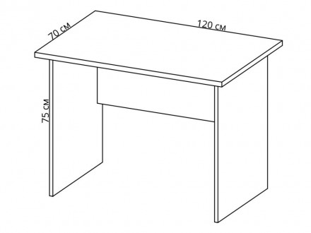 Письменный стол БЮ 102 120х70х75 см Roko (Роко)Простой и удобный стол из модульн. . фото 3