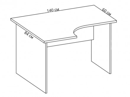 Письменный стол БЮ 111(112) 140х84х75 см Roko (Роко) Рабочий стол из модульной с. . фото 3