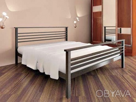 Односпальная кровать Лекс 90х190 Метакам (Metakam)Тип товара - с изголовьем, мет. . фото 1