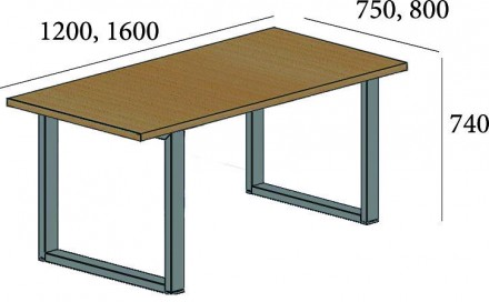 Стол Спот Оверхед 160х80 Металл-Дизайн (Metall-Disign)Стол обеденный Спот Оверхе. . фото 3
