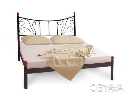 Кровать Калипсо 160х190 с высоким изголовьем Металл-Дизайн (Metall-Disign)Тип то. . фото 1