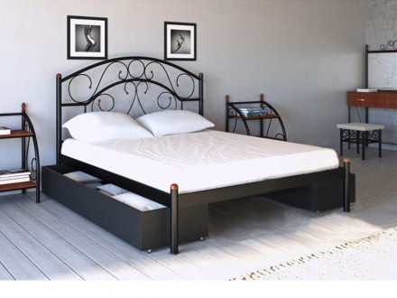 Кровать Скарлетт 140х200 Металл-Дизайн (Metall-Disign)Тип товара - с изголовьем,. . фото 3