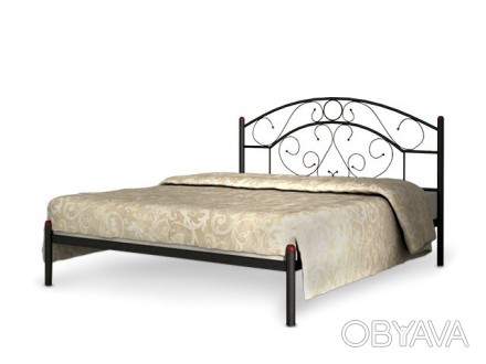 Кровать Скарлетт 140х200 Металл-Дизайн (Metall-Disign)Тип товара - с изголовьем,. . фото 1