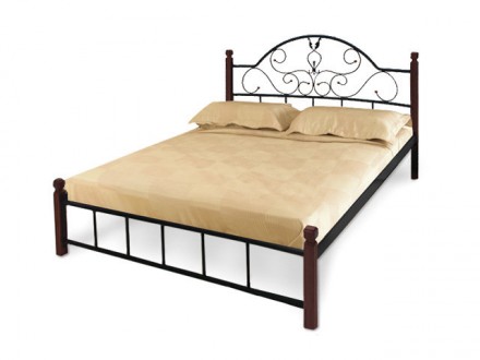 Кровать Анжелика с деревянными ножками 140х190 Металл-Дизайн (Metall-Disign)Тип . . фото 2