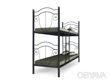 Двухъярусная кровать Диана 80х190 Металл-Дизайн (Metall-Disign)Вид товара - Кров. . фото 1