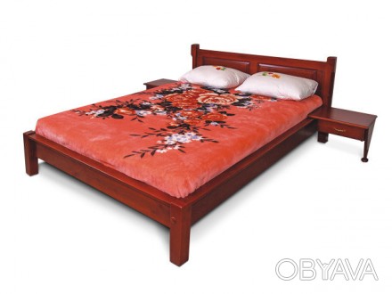 Кровать Гармония дуб 140х200 ТеМП-Мебель (TeMP-Mebel)Вид товара - Кровати.Тип то. . фото 1