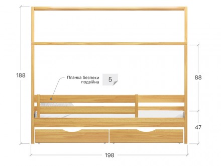 Кровать Амми 90x190 из щита бука Эстелла (Estella)Кровать Амми 90х190 из щита бу. . фото 10