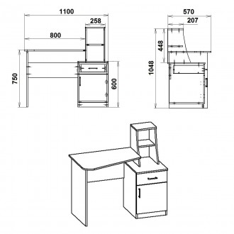 Письменный стол Школьник-3 Компанит - удобная и практичная мебель для дома, хара. . фото 3