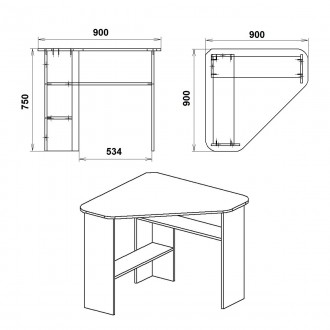Письменный стол Ученик-2 Компанит - удобная и практичная мебель для дома, характ. . фото 5