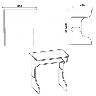 Письмовий стіл Малюк Компаніт - зручні та практичні меблі для дому, що характери. . фото 3