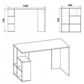 Письменный стол Ученик-3 Компанит - удобная и практичная мебель для дома, характ. . фото 3