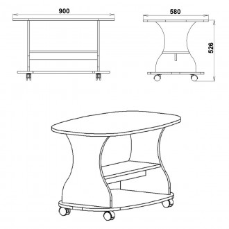 Журнальний столик Каприз-L Компаніт - зручні та практичні меблі для дому, що хар. . фото 3