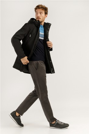 Куртка мужская демисезонная Finn Flare A19-22008-200 с накладными карманами черн. . фото 4