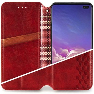 Кожаный чехол книжка GETMAN Cubic (PU) для Oppo A74 4G (Красный). . фото 3