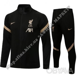 Купить спортивный костюм футбольный для мальчика Ливерпуль 2021-2022 Black Nike . . фото 1
