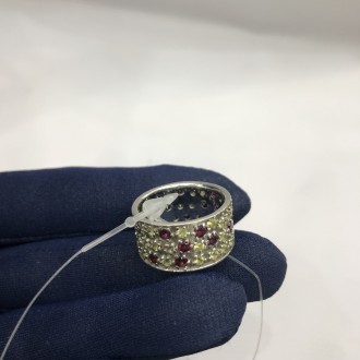 Предлагаем Вам купить красивое кольцо с натуральными цитринами и родолитами в се. . фото 2