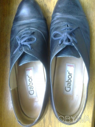 Туфли черные производство Сabor, на шнурочках, очень очень мягкая кожа, маленьки. . фото 1