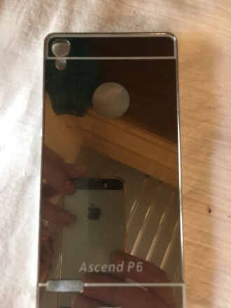 Чехол для телефона P7 p6 алюминиевая металлическая рамка и зеркальная акриловая . . фото 5
